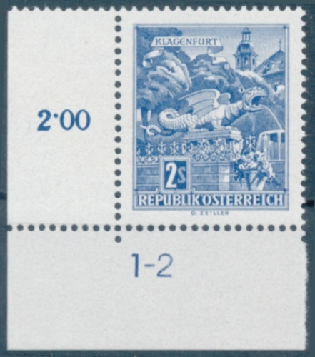 Briefmarke mit Symbolzahl(en)